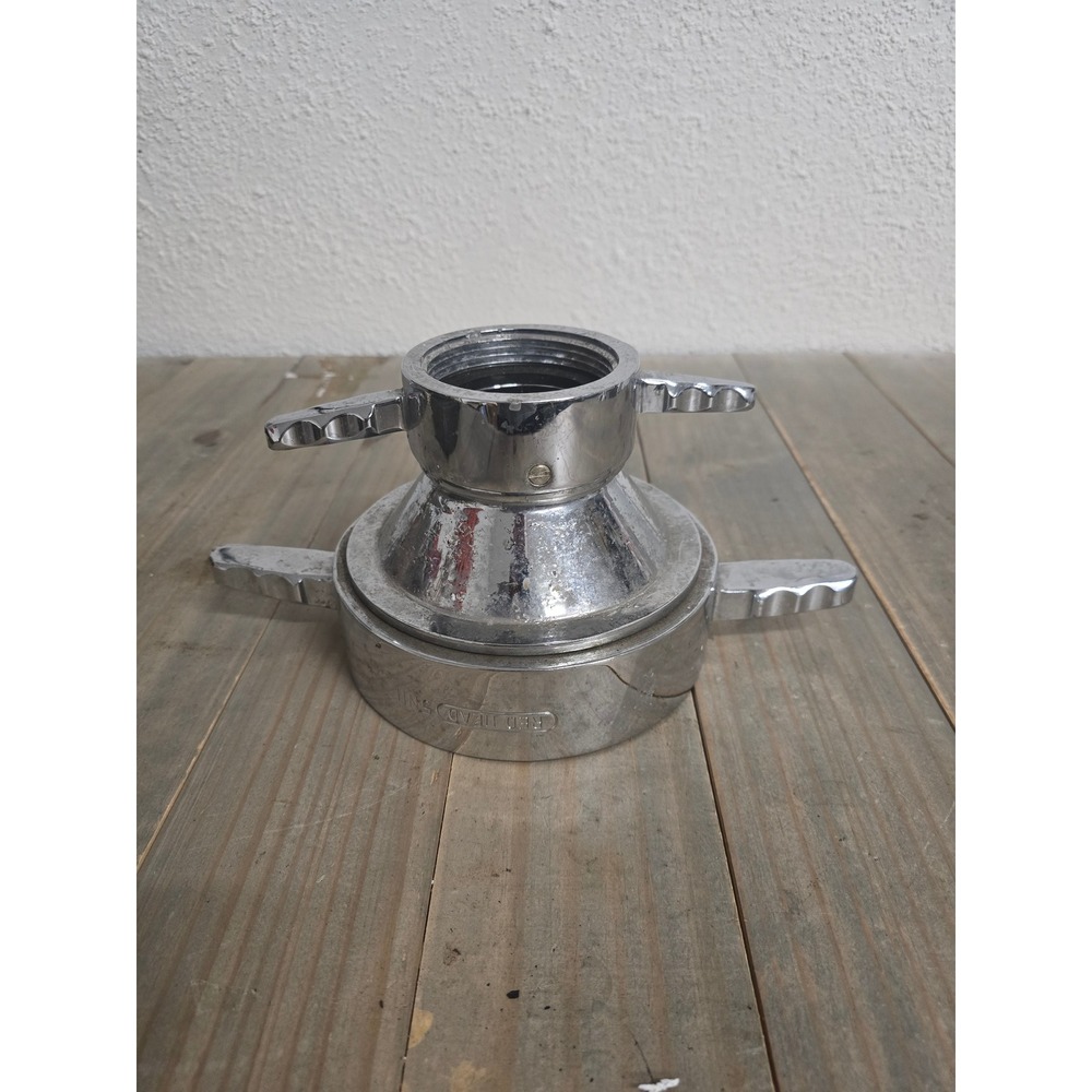 Red Head Fire Hose Reducer Adapter 5" NH to 2.5" NH Chrome Swivel Female to Male